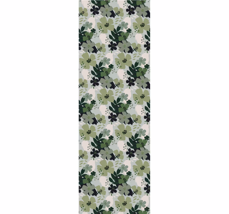 Weelderig groen motief behang bloemen - TenStickers