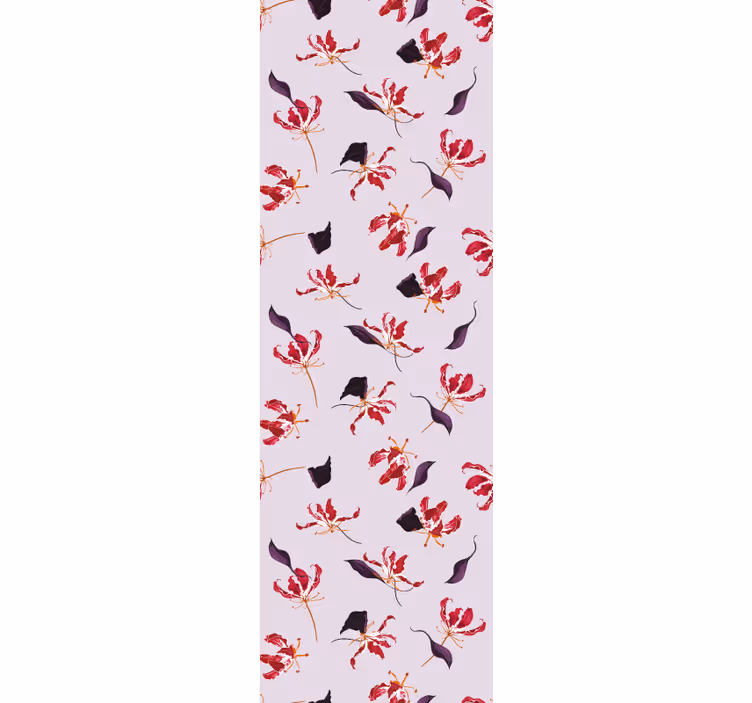 Romantiek roze patroon behang bloemen - TenStickers