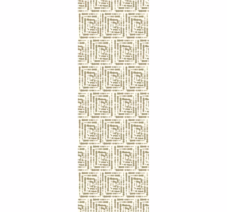 Beige vierkant motief behang hal - TenStickers