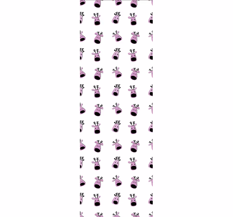 Blije rendiergezichten dieren behang - TenStickers