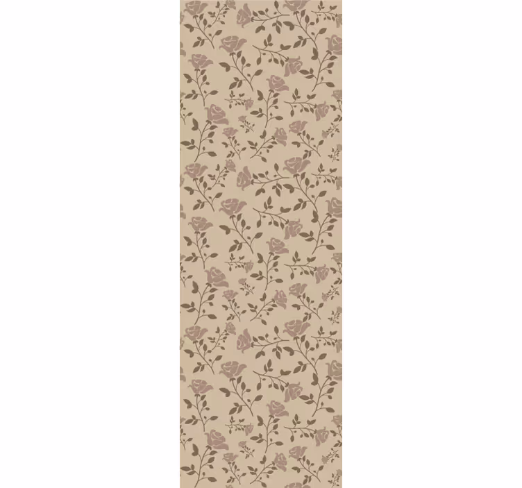 Delicaat rozenmotief behang bloemsierkunst - TenStickers
