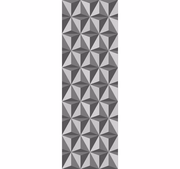 3d grijze driehoeken behang print - TenStickers