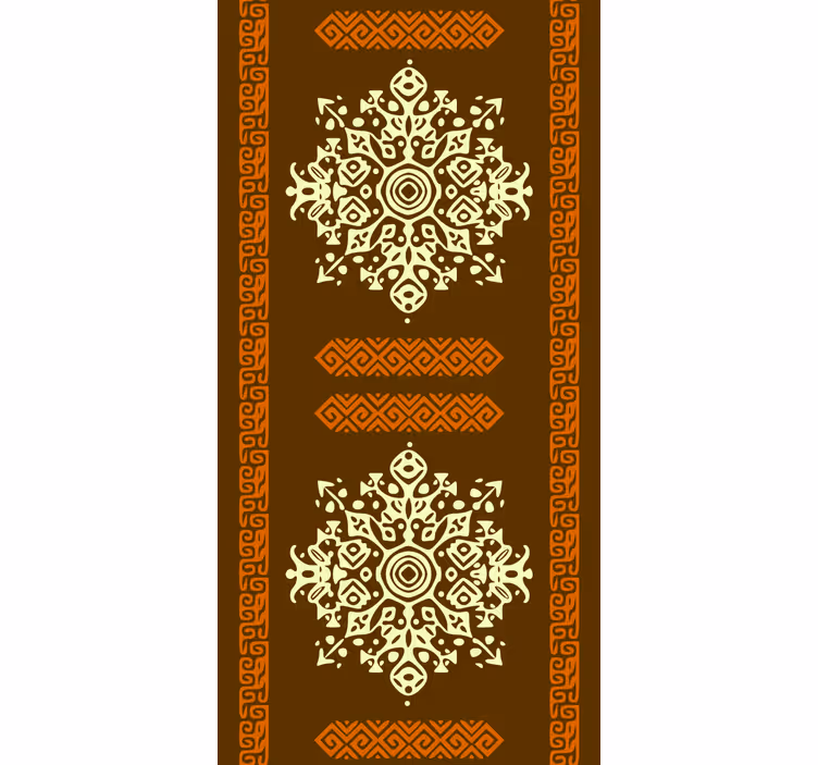 Etnische gouden mandala's behang hoofd slaapkamer - TenStickers