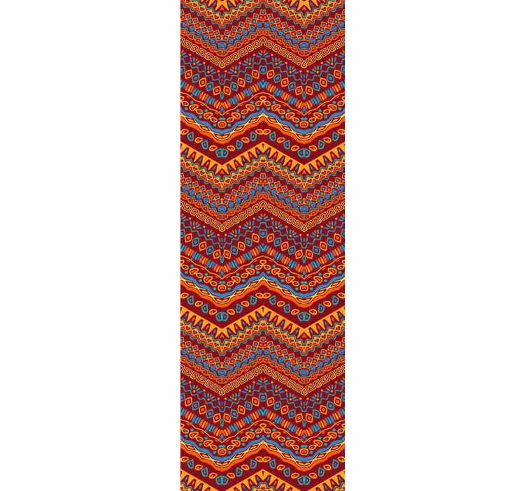 Levendig geometrisch patroon woonkamer behang - TenStickers