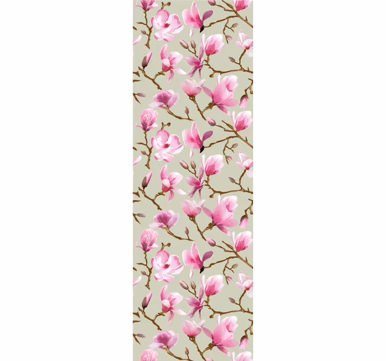 Roze bloesemtakken behang bloemen - TenStickers