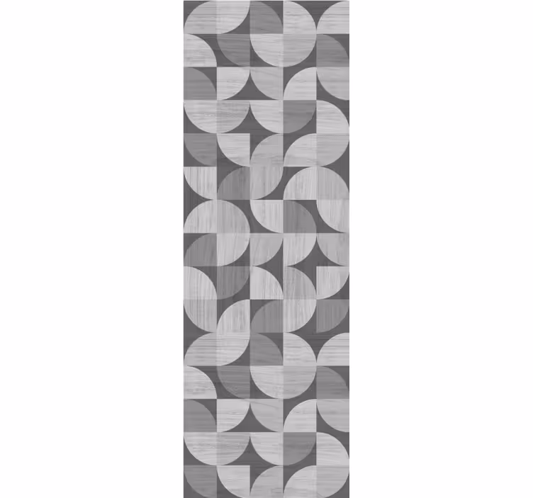 Grijze abstracte gebogen vormen geometrisch behang - TenStickers