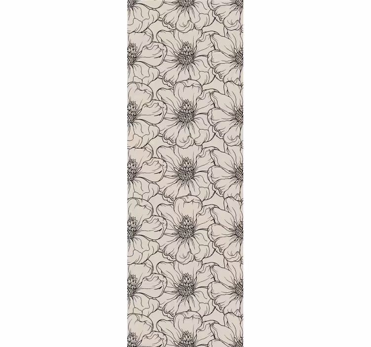Elegant bloemenpatroon woonkamer behang - TenStickers