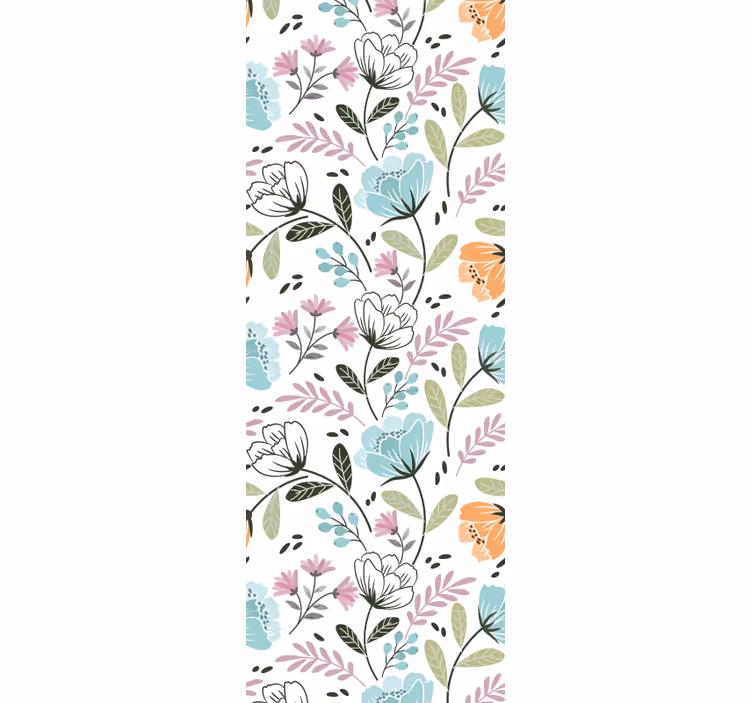 Bloemig botanisch arrangement badkamer behang - TenStickers