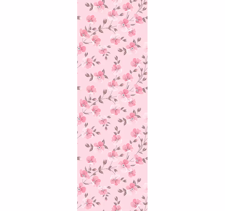 Roze bloemstuk behang bloemen - TenStickers