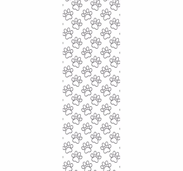 Pootafdruk ontwerp katten behang - TenStickers