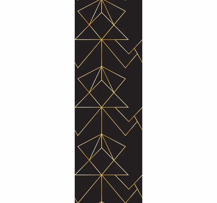 Gouden bladvormen geometrisch behang - TenStickers
