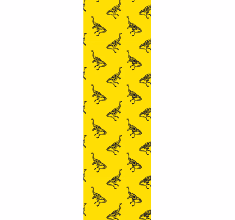 Geel avontuur dino behang - TenStickers
