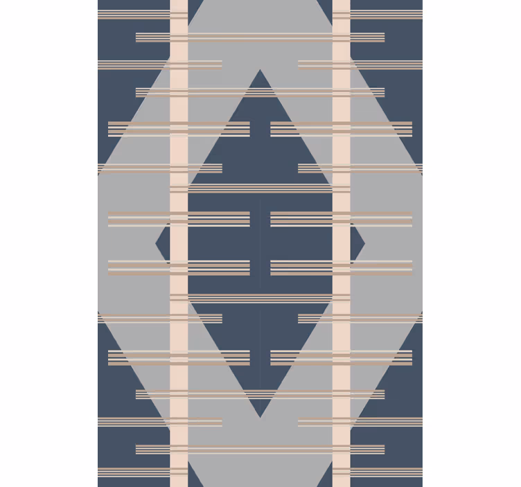 Geometrisch behang grijs ruitpatroon - TenStickers
