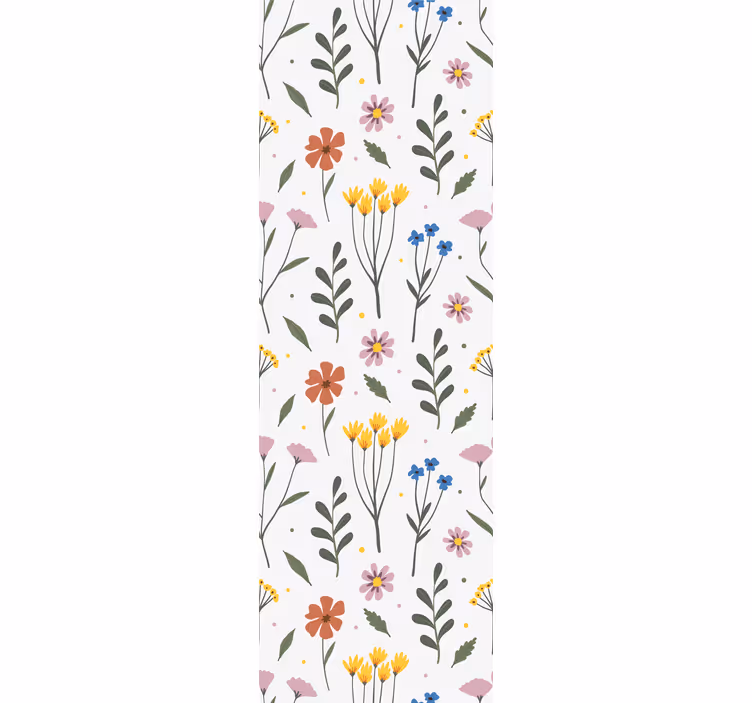 Levendig bloemenontwerp behang bloemen - TenStickers