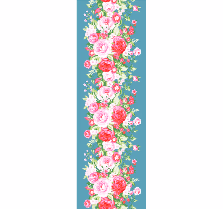 Bloemenbloesem verticale lijnen behang bloemen - TenStickers
