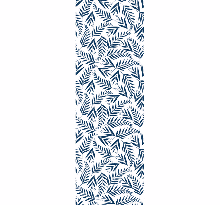 Grijs botanisch motief behang bladeren - TenStickers