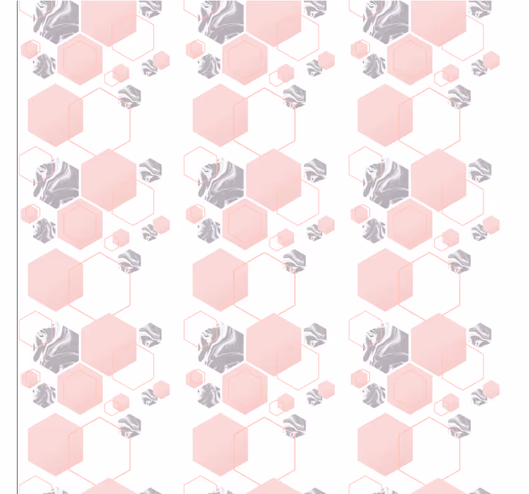 Honingraatpatroon ontwerp geometrisch behang - TenStickers