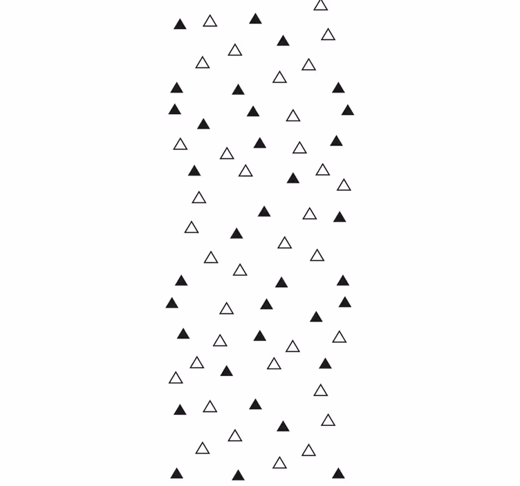 Scandinavisch zwart-wit patroon behang driehoeken - TenStickers