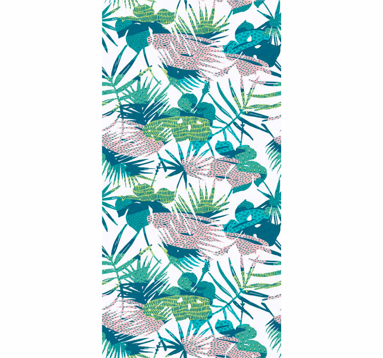 Botanische bladuitbarsting behang jungle - TenStickers