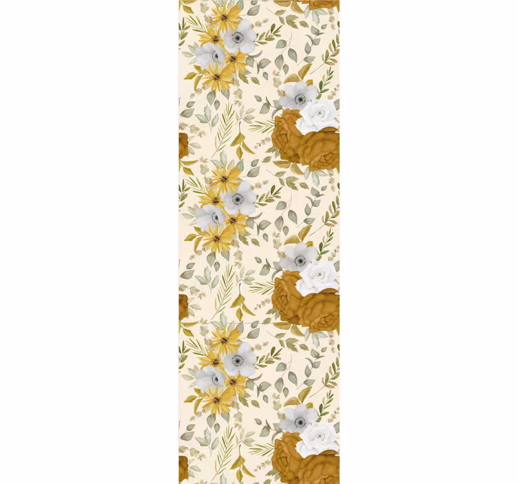 Behang bloemen nestelende bloemen - TenStickers
