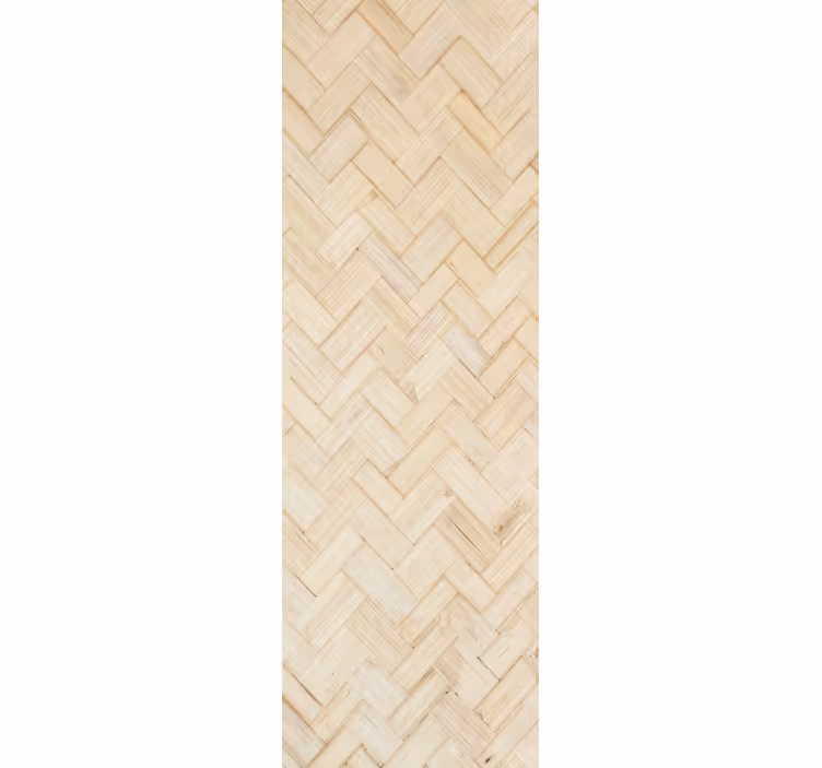 Hout behang met visgraatstructuur - TenStickers