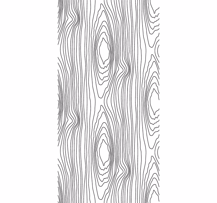 Lineaire boomringen hout behang - TenStickers