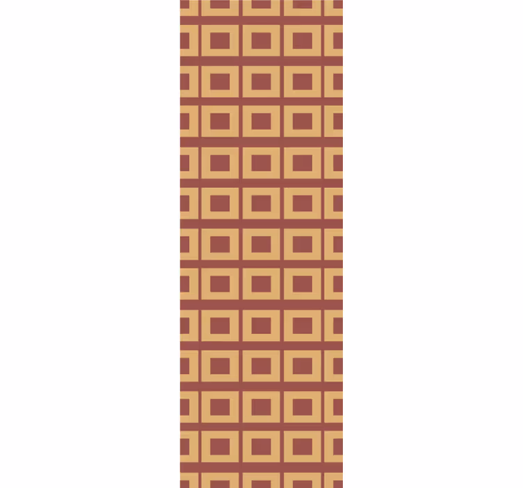 Retro geometrische blokken behang vierkant - TenStickers