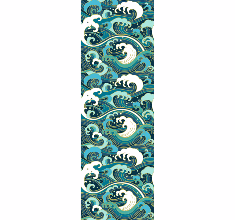 Elegante oceaan golven natuur behang - TenStickers