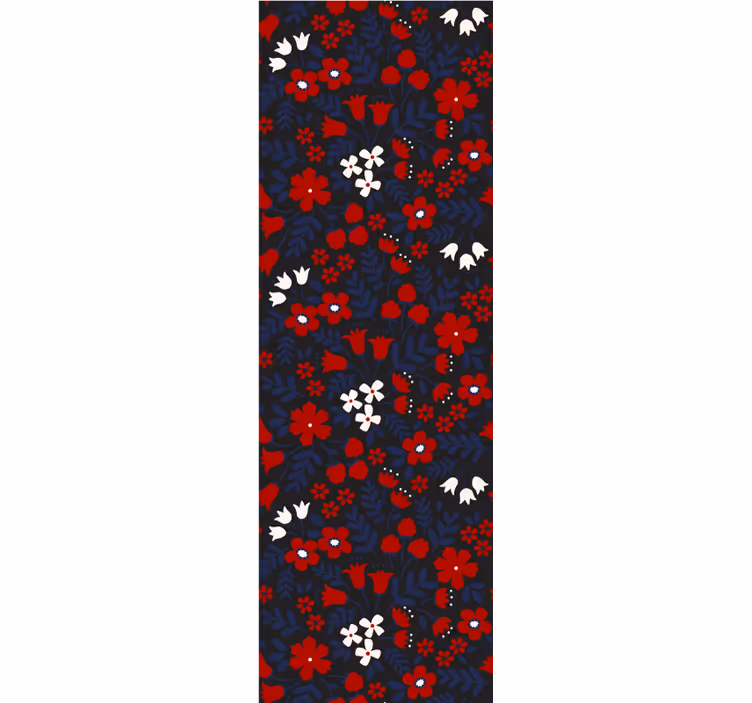 Levendige bloemenbloei behang bloemen - TenStickers