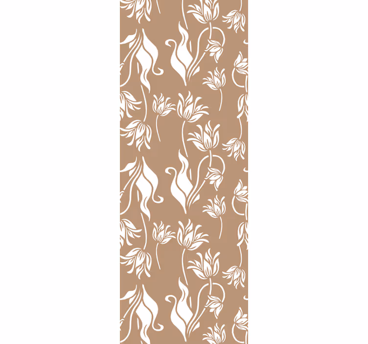 Elegante beige display behang bloemsierkunst - TenStickers