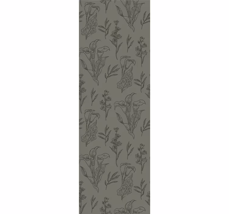 Behang bloemen met florale elementen - TenStickers