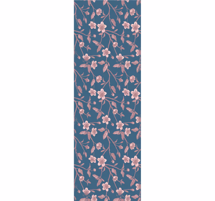 Roze tak bloeit behang bloemen - TenStickers