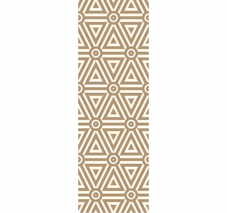 Driehoekige beige opstelling geometrisch behang - TenStickers