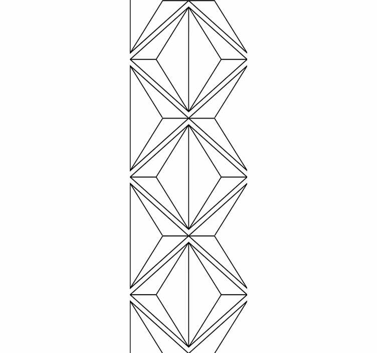 Gestileerde diamantvormen geometrisch behang - TenStickers