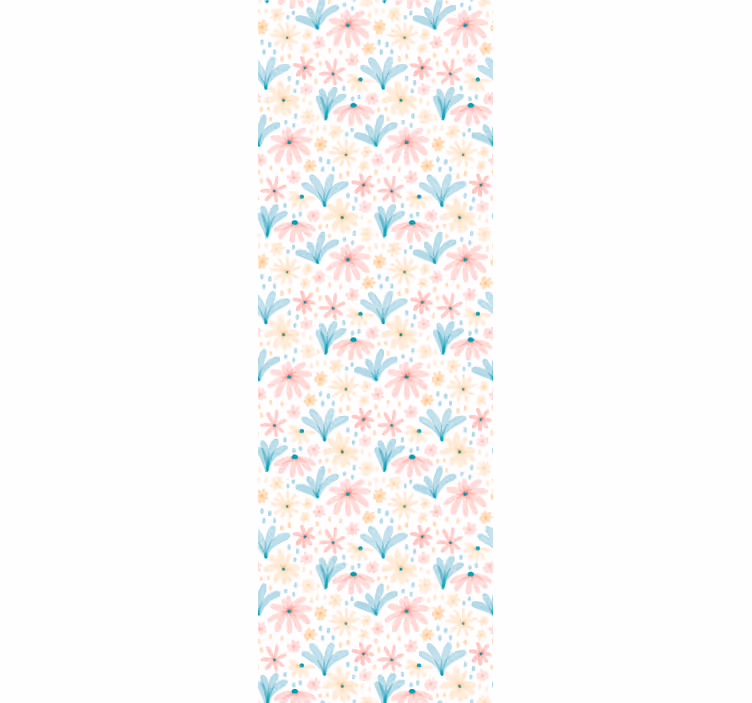 Bloementuin vibes behang bloemen - TenStickers