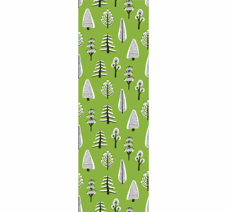 Groene boom arrangement natuur behang - TenStickers