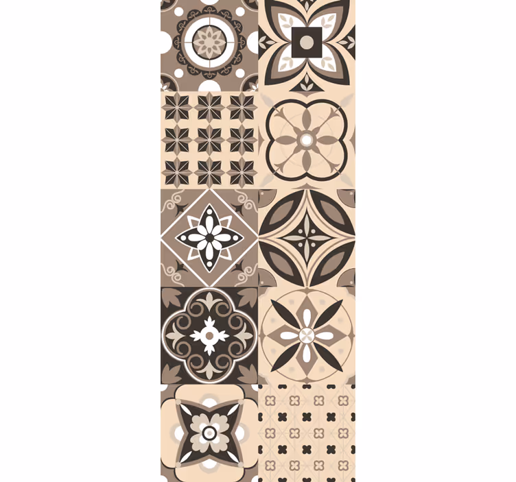 Geometrische bloementegel tegels behang - TenStickers