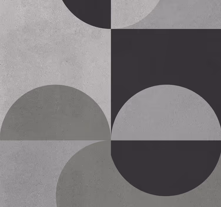 Abstract patroon grijstinten keuken behang - TenStickers