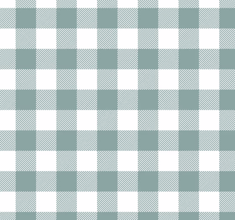 Groene tartan keuken behang - TenStickers