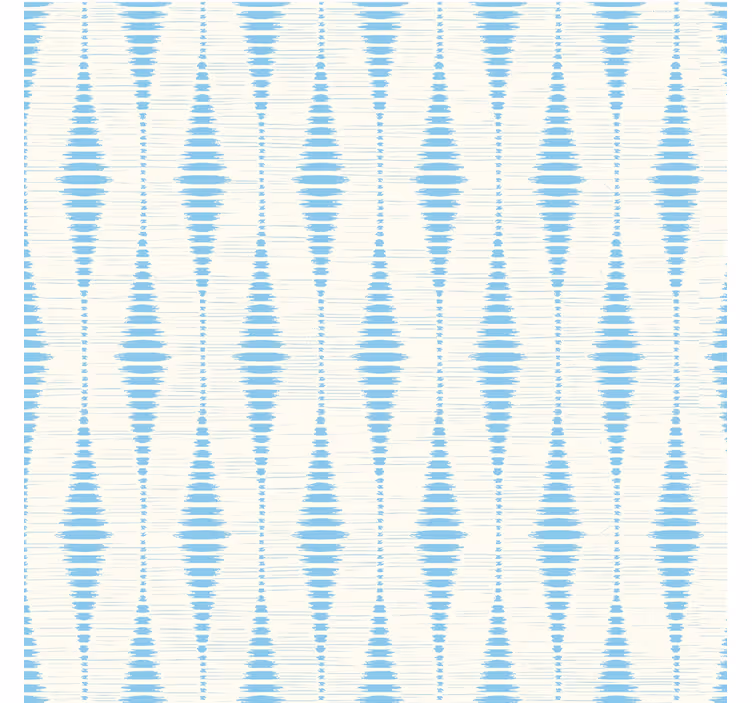Lichtblauwe rabaul ikat geometrisch behang - TenStickers