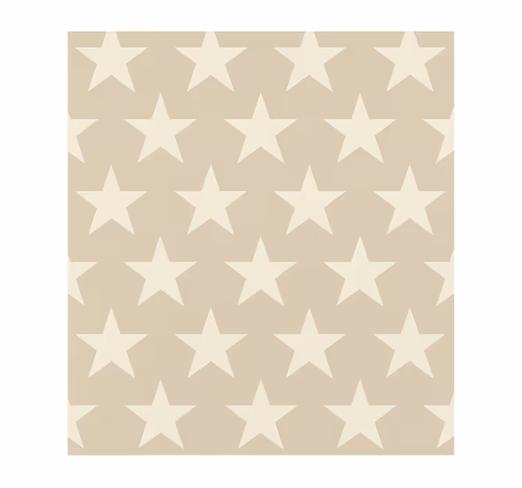 Beige sterrenpatroon behang tienerkamer - TenStickers