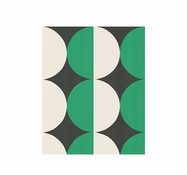 Smaragdgroene harmonie uit de jaren 70 vintage behang - TenStickers