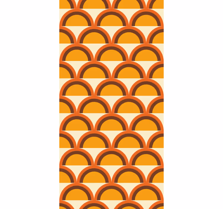 Retrobogen met zonsondergang uit de jaren 70 vintage behang - TenStickers