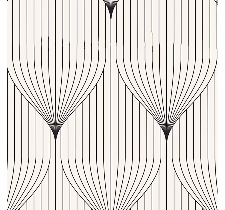 Symmetrische deco-pluim behang hoofd slaapkamer - TenStickers