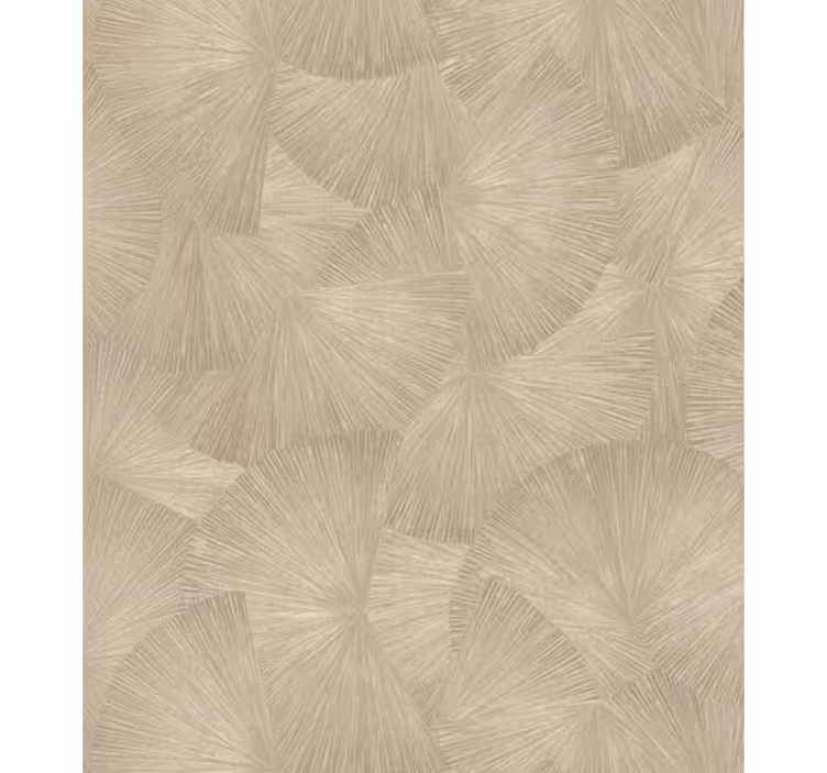Behang bladeren chic tan abstracte waaier - TenStickers