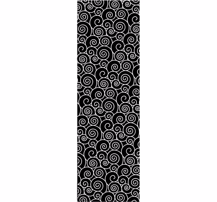 Geometrisch behang zwarte en witte golven - TenStickers