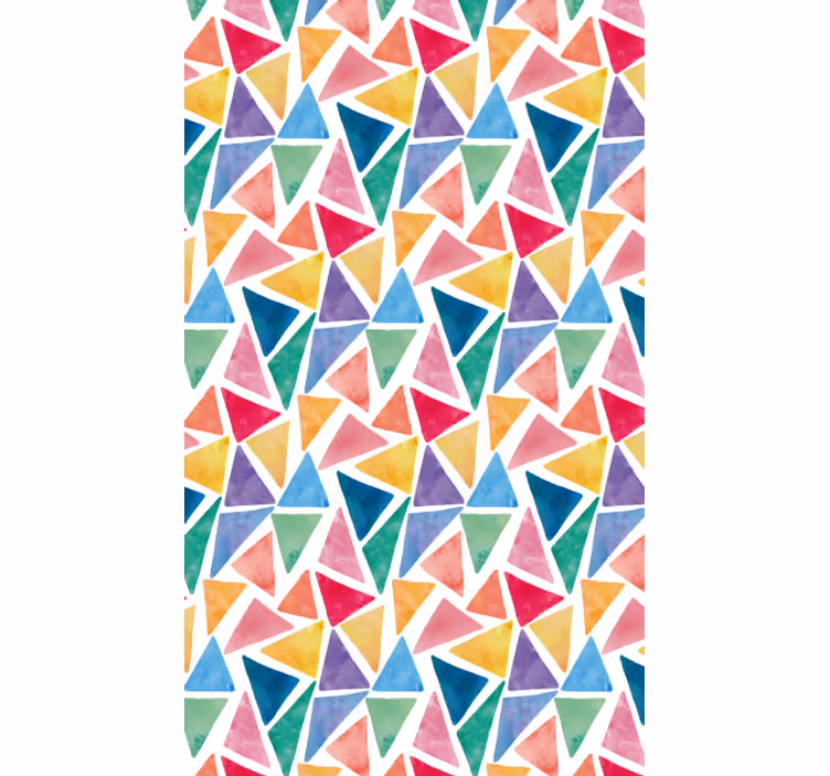 Geometrisch behang vrolijke kleurrijke driehoeken - TenStickers