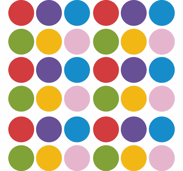 Geometrisch behang simpele gekleurde cirkels - TenStickers