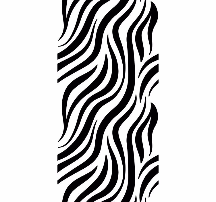 Geometrisch behang zwart-witte zebraprinten - TenStickers