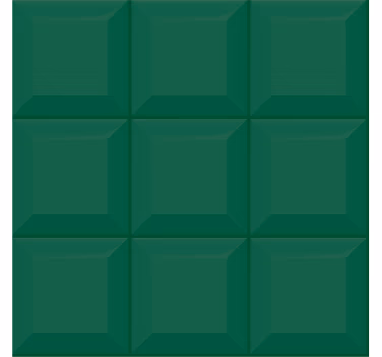 Geometrisch behang 3d groene vierkanten - TenStickers
